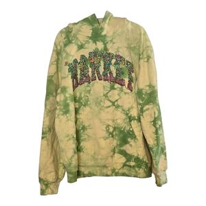 Market Arc Hawaiian Garden Tye Dye Hoodie Sz X-Large Yellow Green